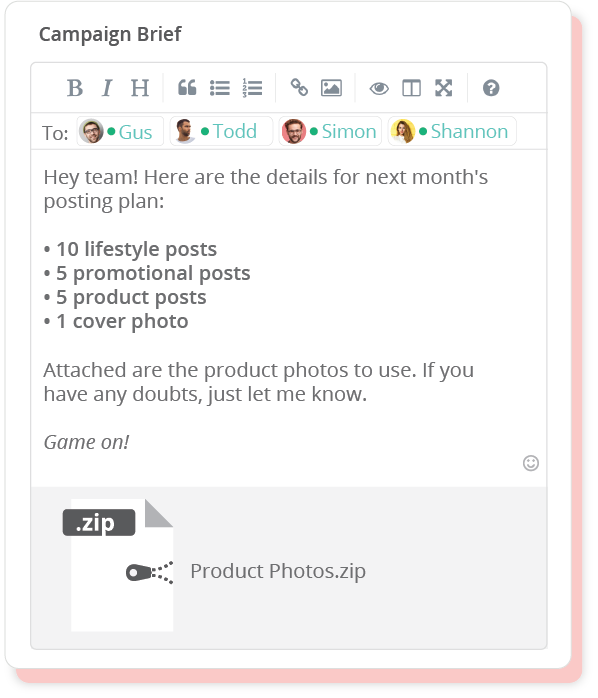 Sharelov allows you to easily select the users in the brand team